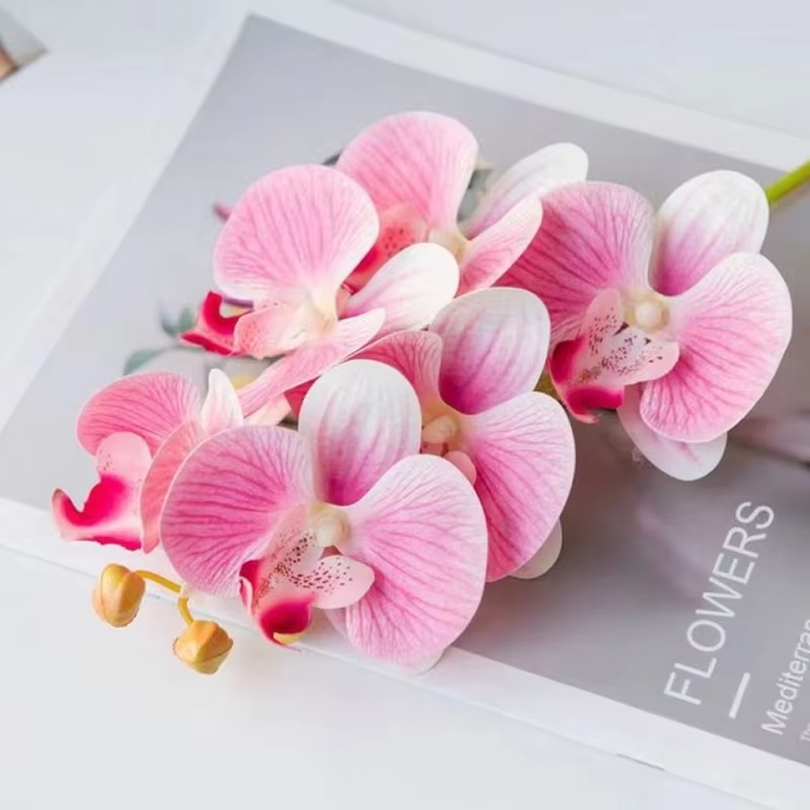 Flower Girl Basket - 3D Artificial Flowers Plastic Butterfly Orchid