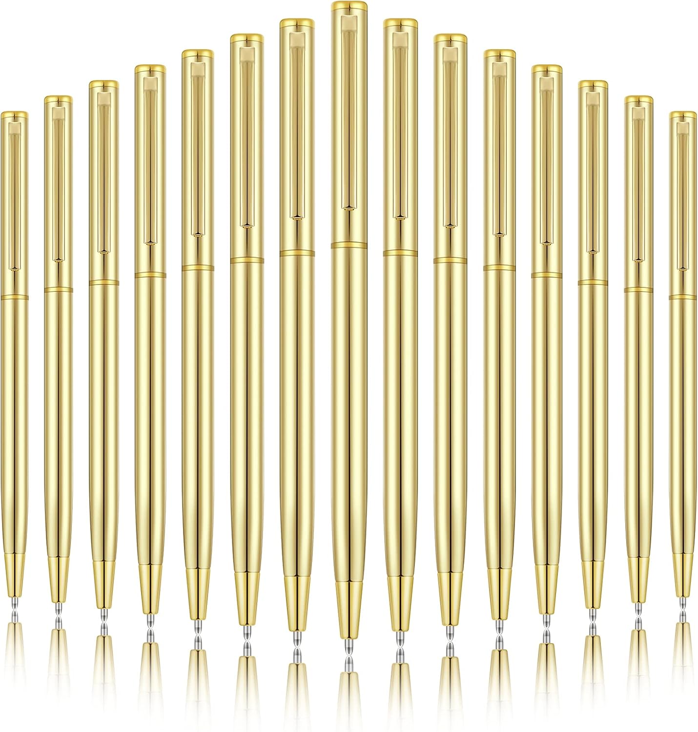 Wedding Supply In Bulk - Zonon 15 Pieces Gold Metal Slim