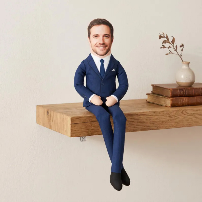 Wedding Souvenir - Personalized dad photo plush toy, customized