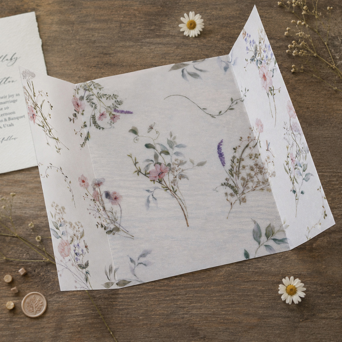 20/50pcs Vellum Wrap with Wate - Wedding Envelopes 评论和价格