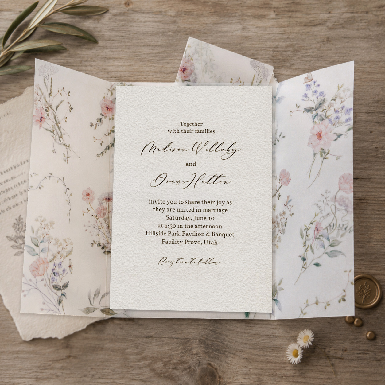 20/50pcs Vellum Wrap with Wate - Wedding Envelopes 评论和价格