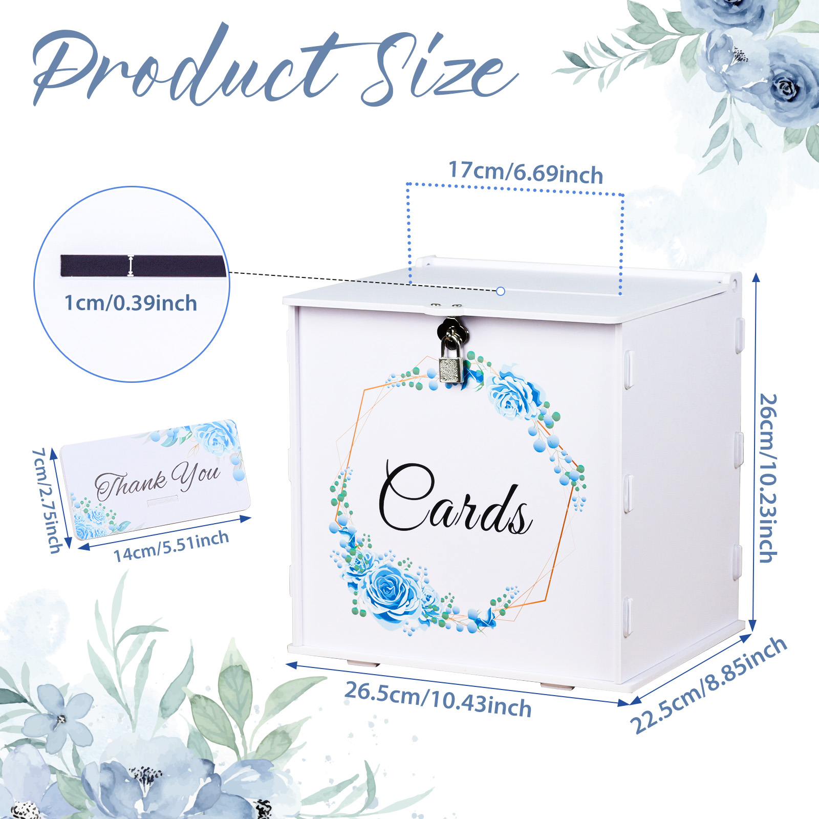 White Wedding Card Box with Lo - Wedding Card Box 评论和价格