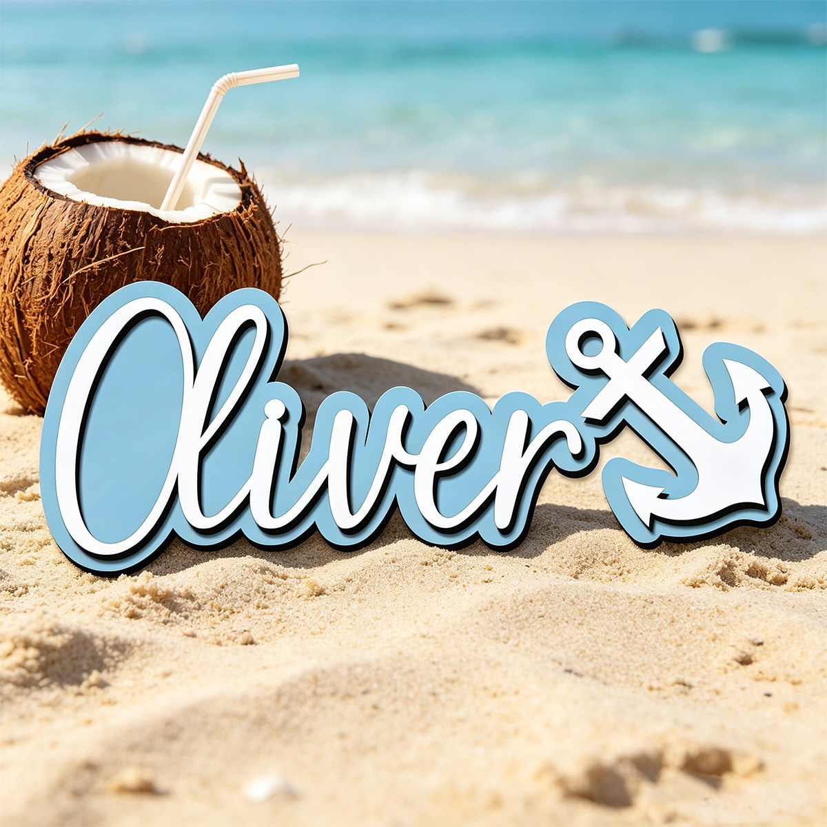 1pc Custom Anchor Wooden Name  - Wedding Souvenir 评论和价格
