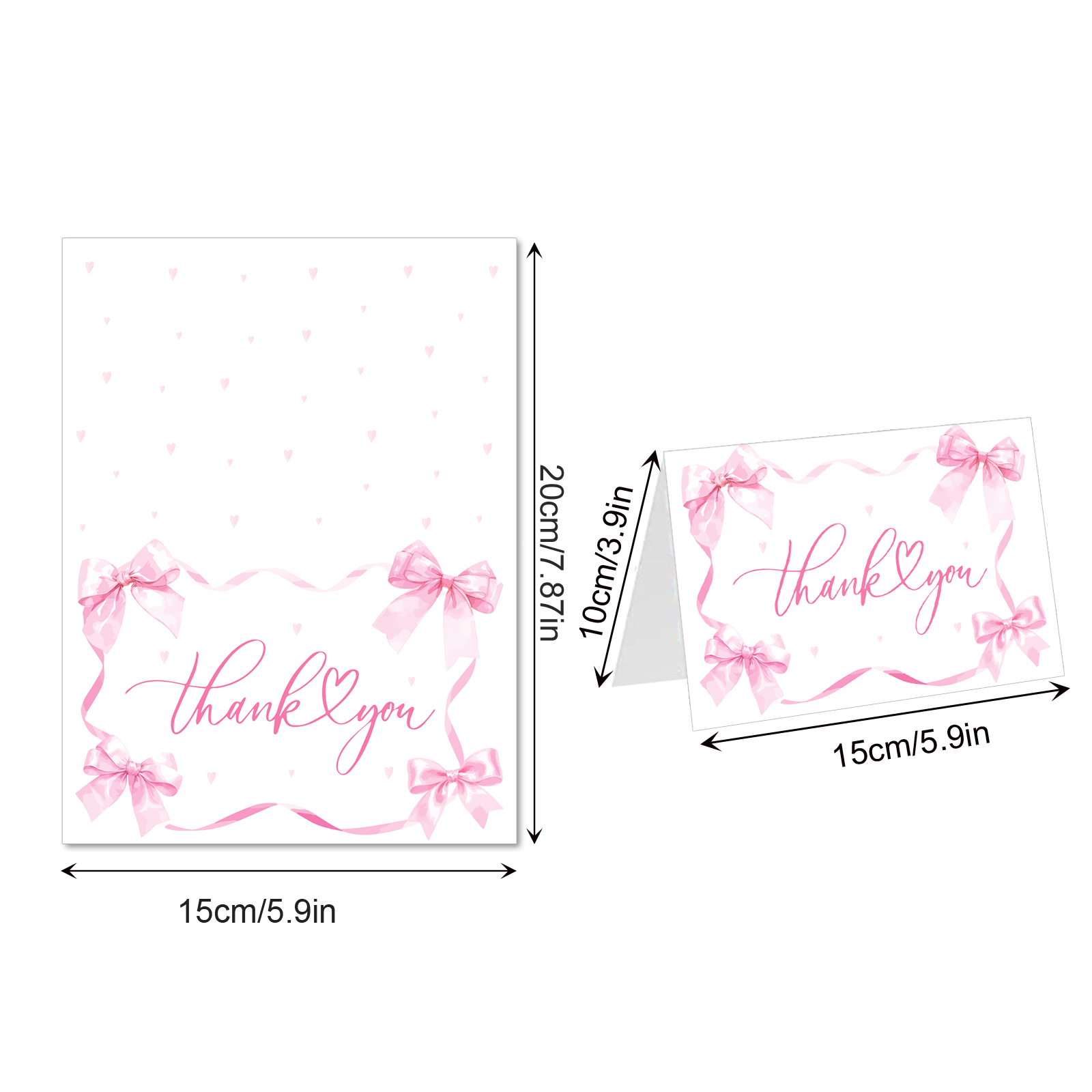 13pcs Pink Bow Tie Greeting Ca - Wedding Sutra 评论和价格