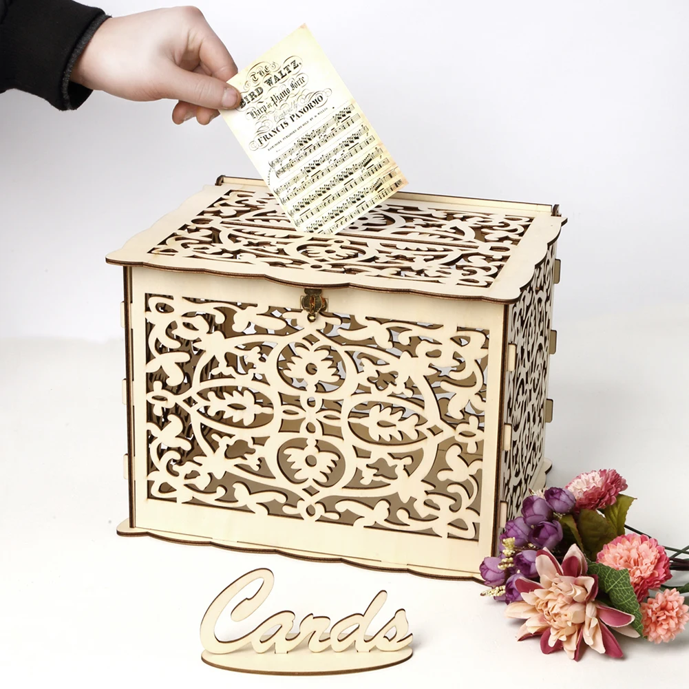 Wooden Wedding Card Box Weddin - Wedding Sutra 评论和价格