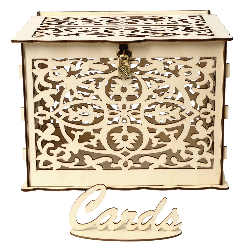 Wooden Wedding Card Box Weddin - Wedding Sutra 评论和价格
