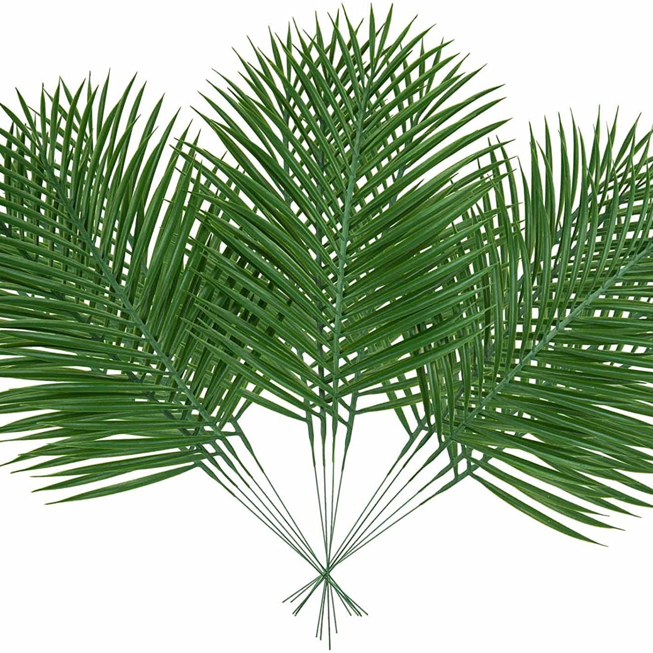5pcs Golden Artificial Palm Le - Flower Girl Basket 评论和价格