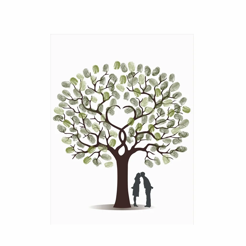 Wedding Fingerprint Tree Canva - Wedding Souvenir 评论和价格