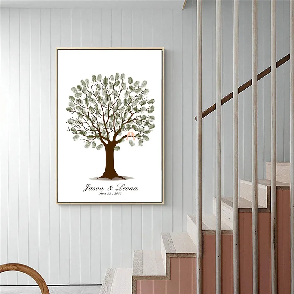 Wedding Fingerprint Tree Canva - Wedding Souvenir 评论和价格
