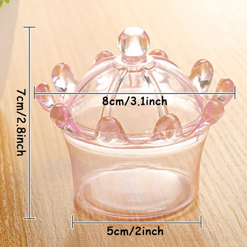 12pcs/lot Crown Candy Box Tran - Wedding Cake Supply 评论和价格