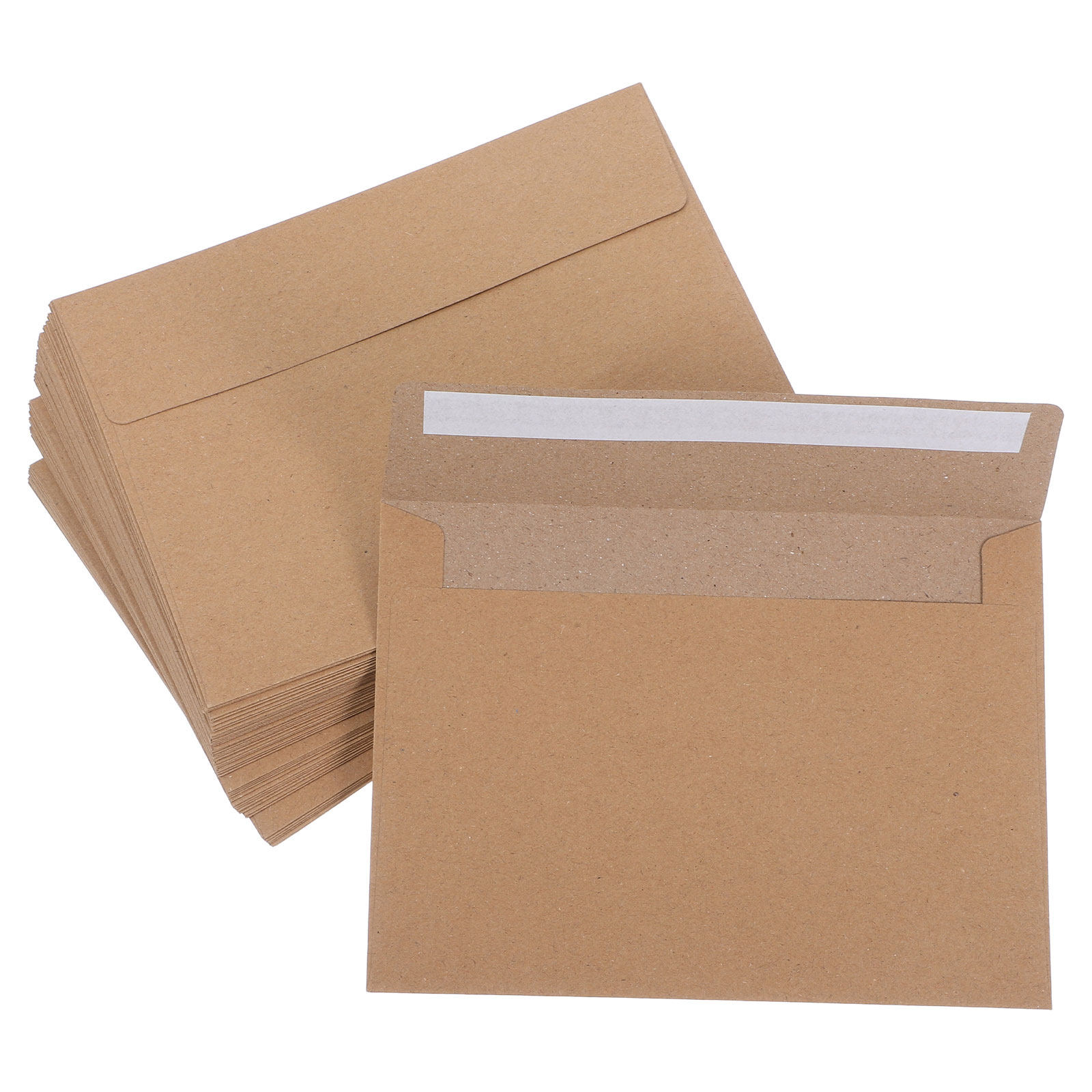 50Pcs Vintage Kraft Paper Busi - Wedding Envelopes 评论和价格
