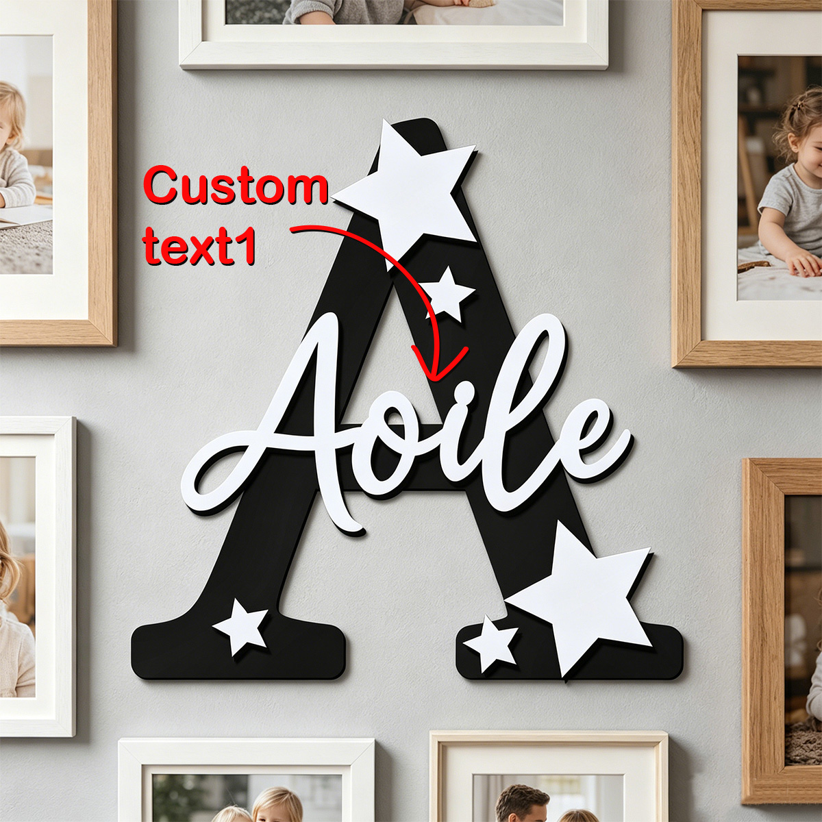 1pc Custom Star Initial Wooden - Wedding Souvenir 评论和价格