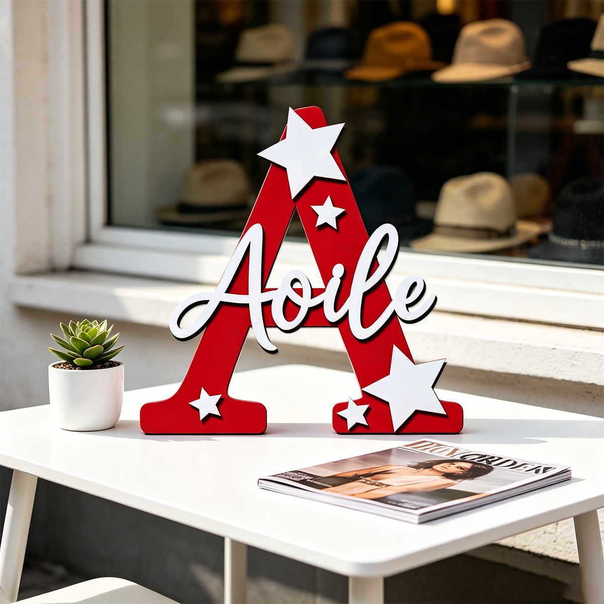 1pc Custom Star Initial Wooden - Wedding Souvenir 评论和价格
