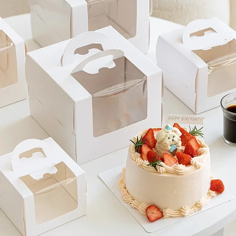 10pcs White Cake Box with Hand - Wedding Cake Supply 评论和价格