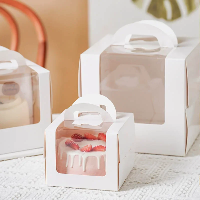 10pcs White Cake Box with Hand - Wedding Cake Supply 评论和价格