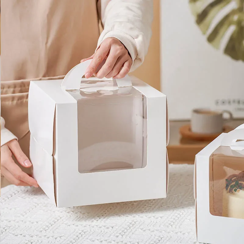 10pcs White Cake Box with Hand - Wedding Cake Supply 评论和价格