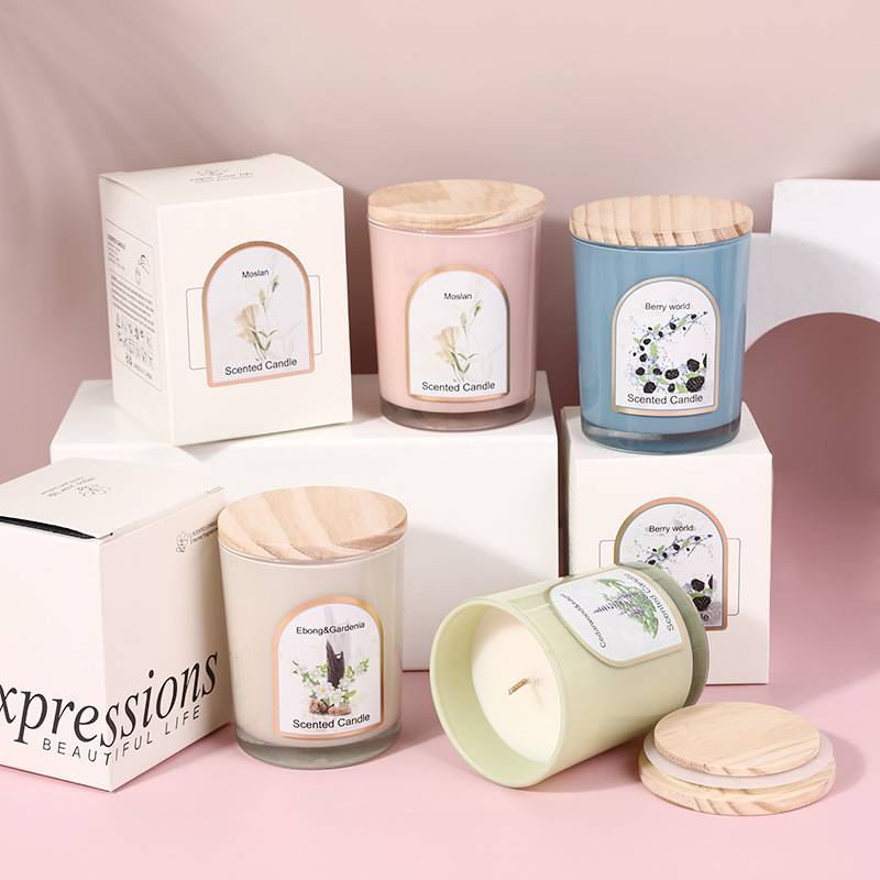 Wood cover colored glass scent - Wedding Souvenir 评论和价格