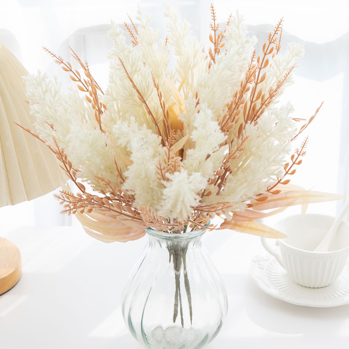 Artificial Plant Reed Festival - Flower Girl Basket 评论和价格