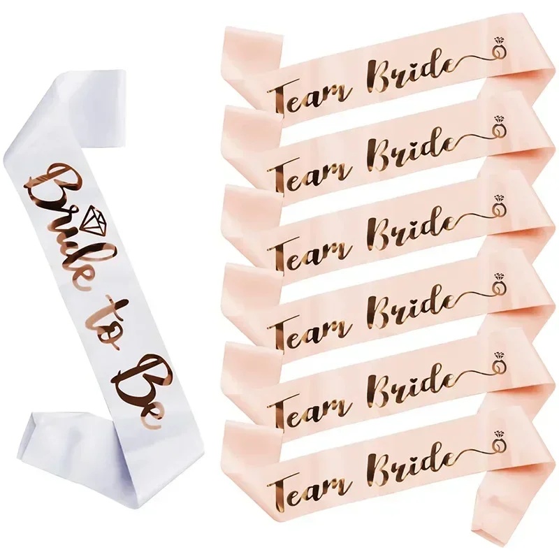 1 Set Bridal Sash Rose Gold De - Bride Tribe Sash 评论和价格