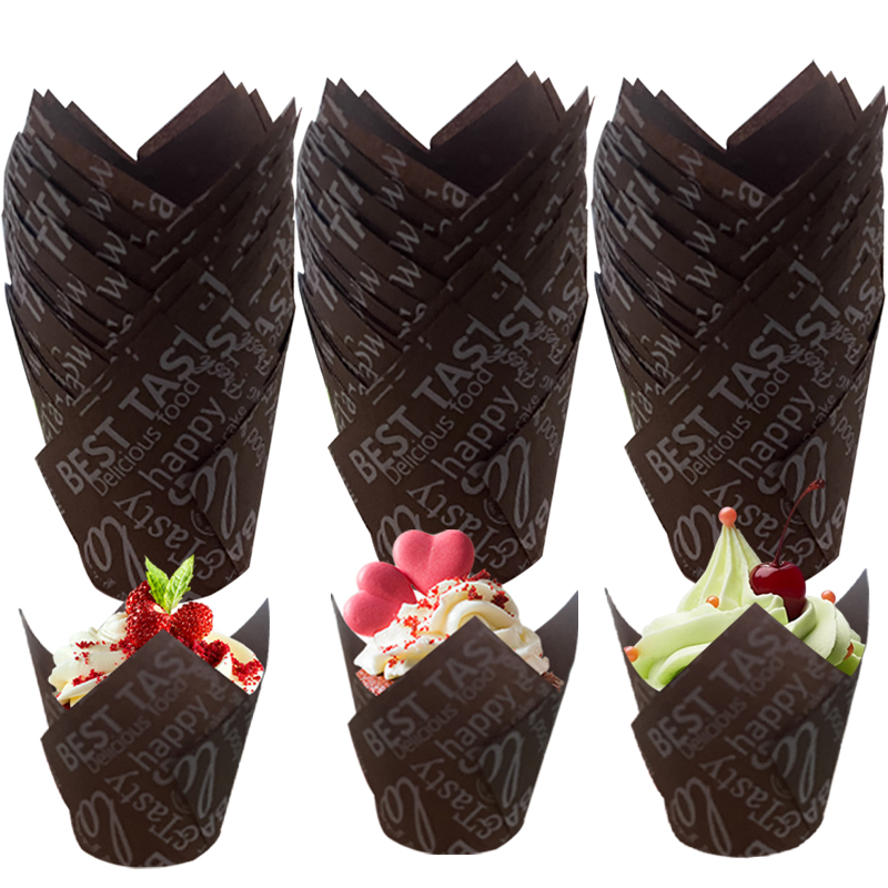 50Pcs/100Pcs Coffee-Themed Tul - Wedding Cake Supply 评论和价格
