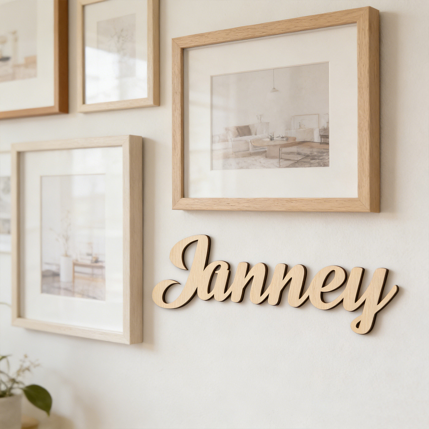 1pc Customized wooden wall dec - Wedding Souvenir 评论和价格