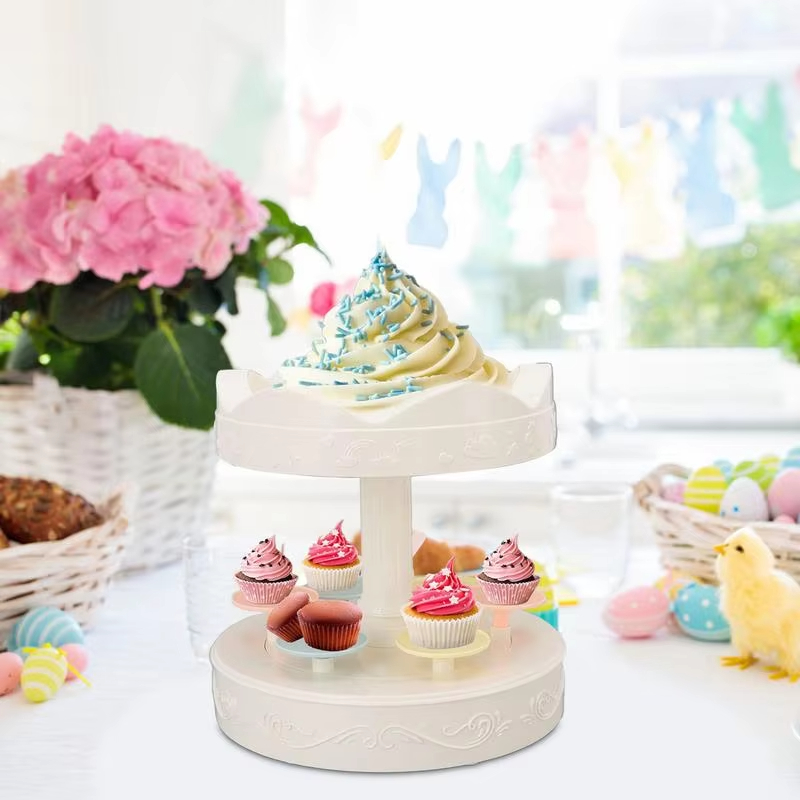 2-tier Automatic Rotating Cake - Wedding Cake Supply 评论和价格