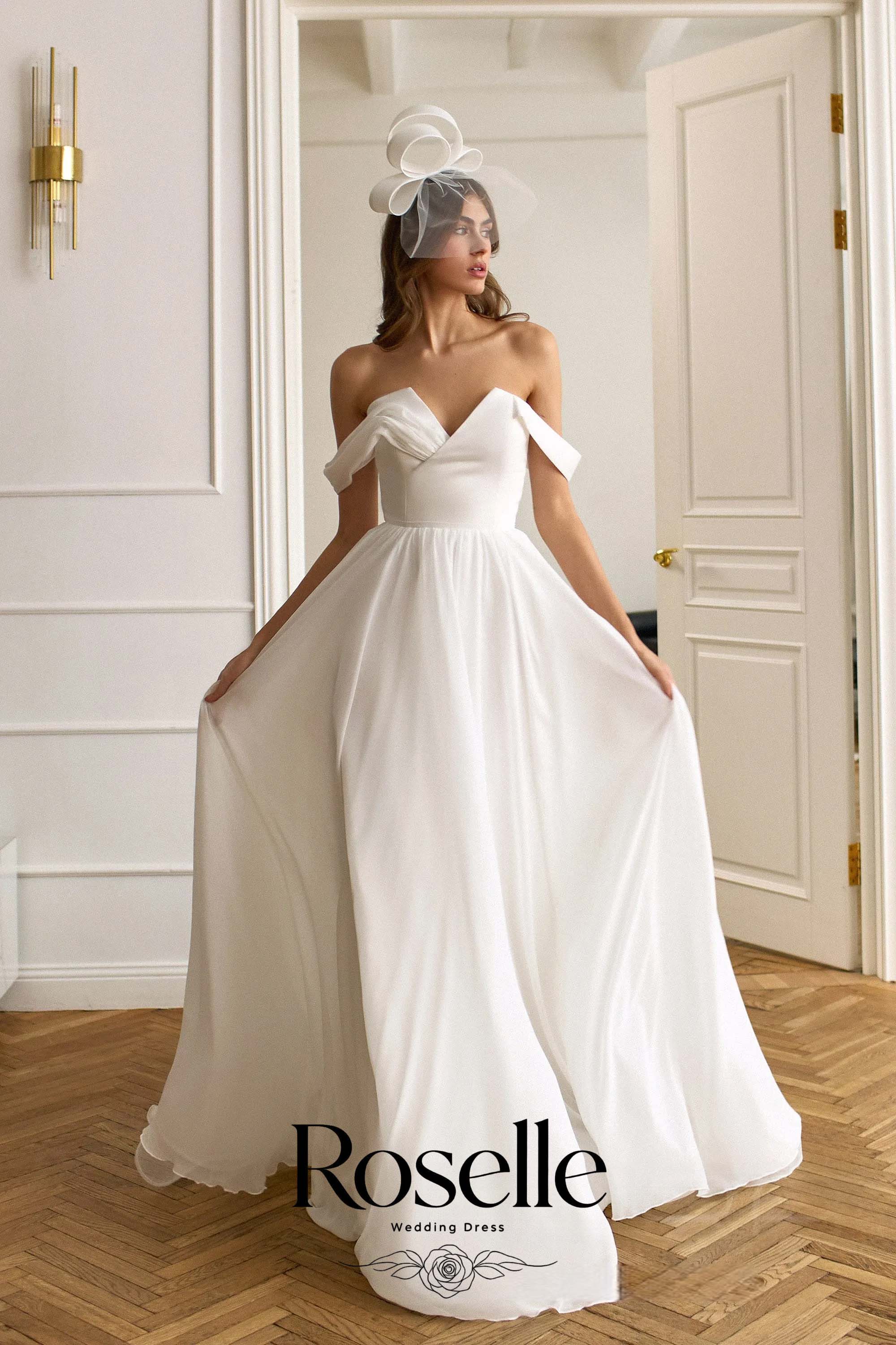 ROSELLE V-Neck A-Line Elegant  - Wedding Qw 评论和价格