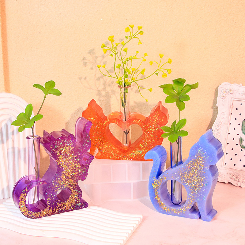 Cat Shaped Resin Molds Vase Si - Flower Girl Basket 评论和价格