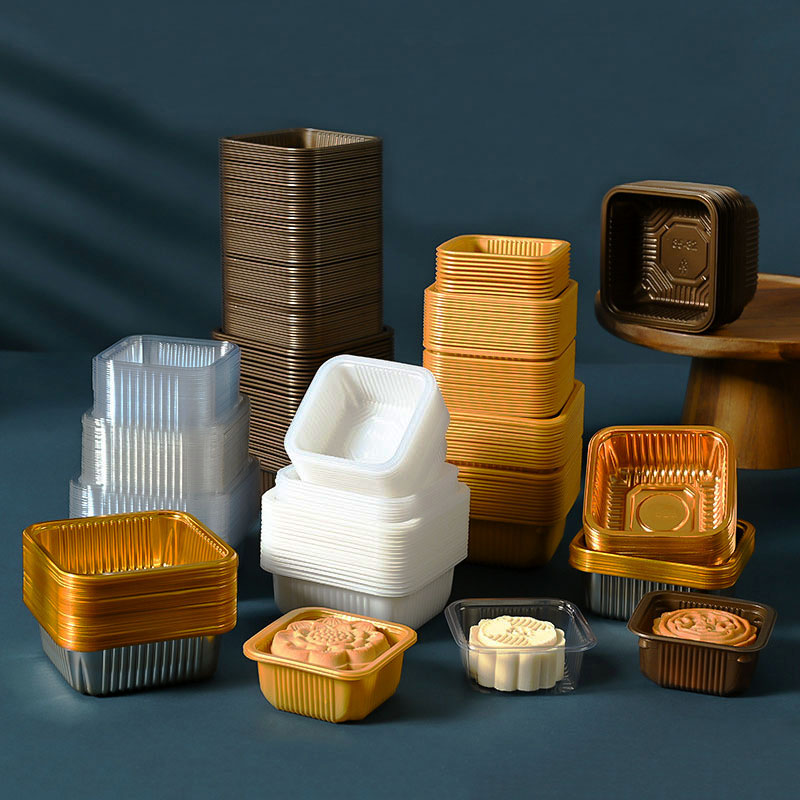 100pcs Mooncake Plastic Tray P - Wedding Cake Supply 评论和价格