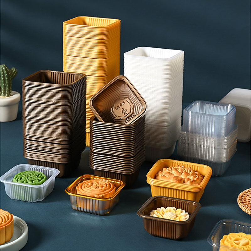 100pcs Mooncake Plastic Tray P - Wedding Cake Supply 评论和价格