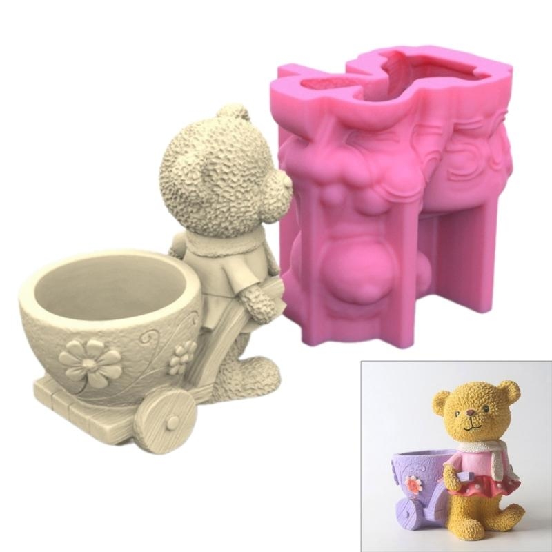 Lovely Bear Gypsum Silicone Mo - Flower Girl Basket 评论和价格