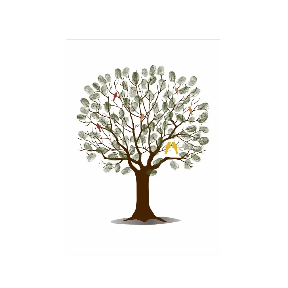Wedding Fingerprint Tree Canva - Wedding Souvenir 评论和价格