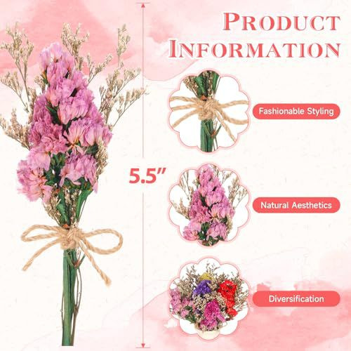 Mini Dried Flower Bouquet Natu - Wedding Souvenir 评论和价格