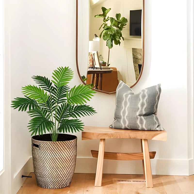 Artificial Palm Plant Leaves G - Flower Girl Basket 评论和价格