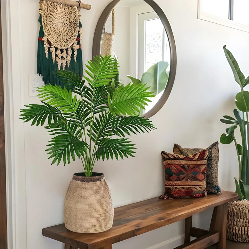 Artificial Palm Plant Leaves G - Flower Girl Basket 评论和价格